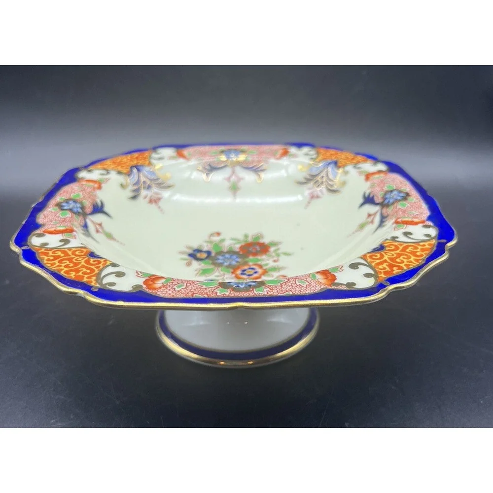 Vintage Noritake Morimura Porcelain Candy Fruit Pedestal Dish Bowl